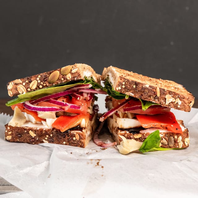 The Veggie Delight Sandwich.